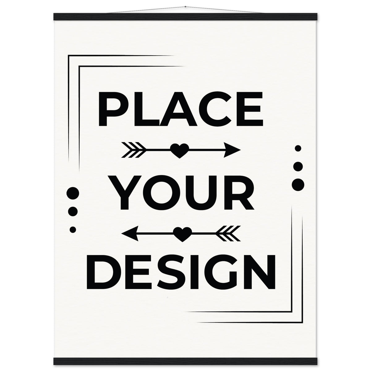 Elevate Your Space - Customizable Premium Matte Paper Poster with Hanger - 75x100 cm 30x40″ Black wall hanger - Wooden Framed Posters