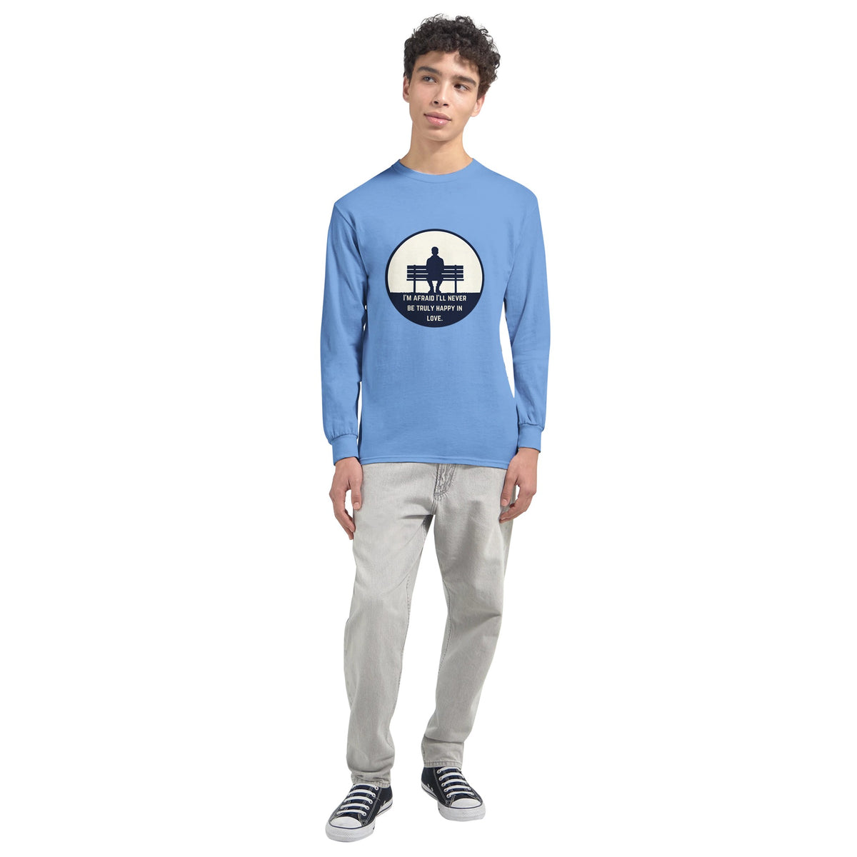 Solitary Reflections - Longing in Love Longsleeve - Carolina Blue - Long Sleeves T-shirts