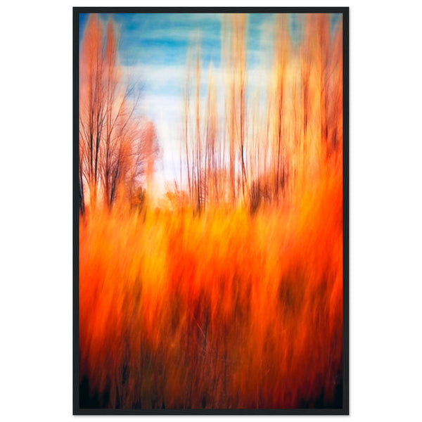 Autumn's Embrace - Framed Premium Poster - 60x90 cm 24x36″ Black frame - Wooden Framed Posters