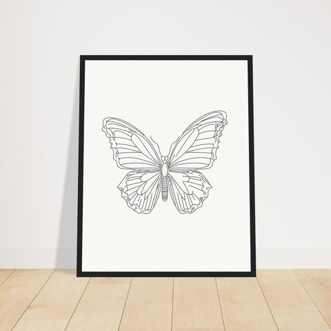 Image of Butterfly Grace - Framed Minimalist Art