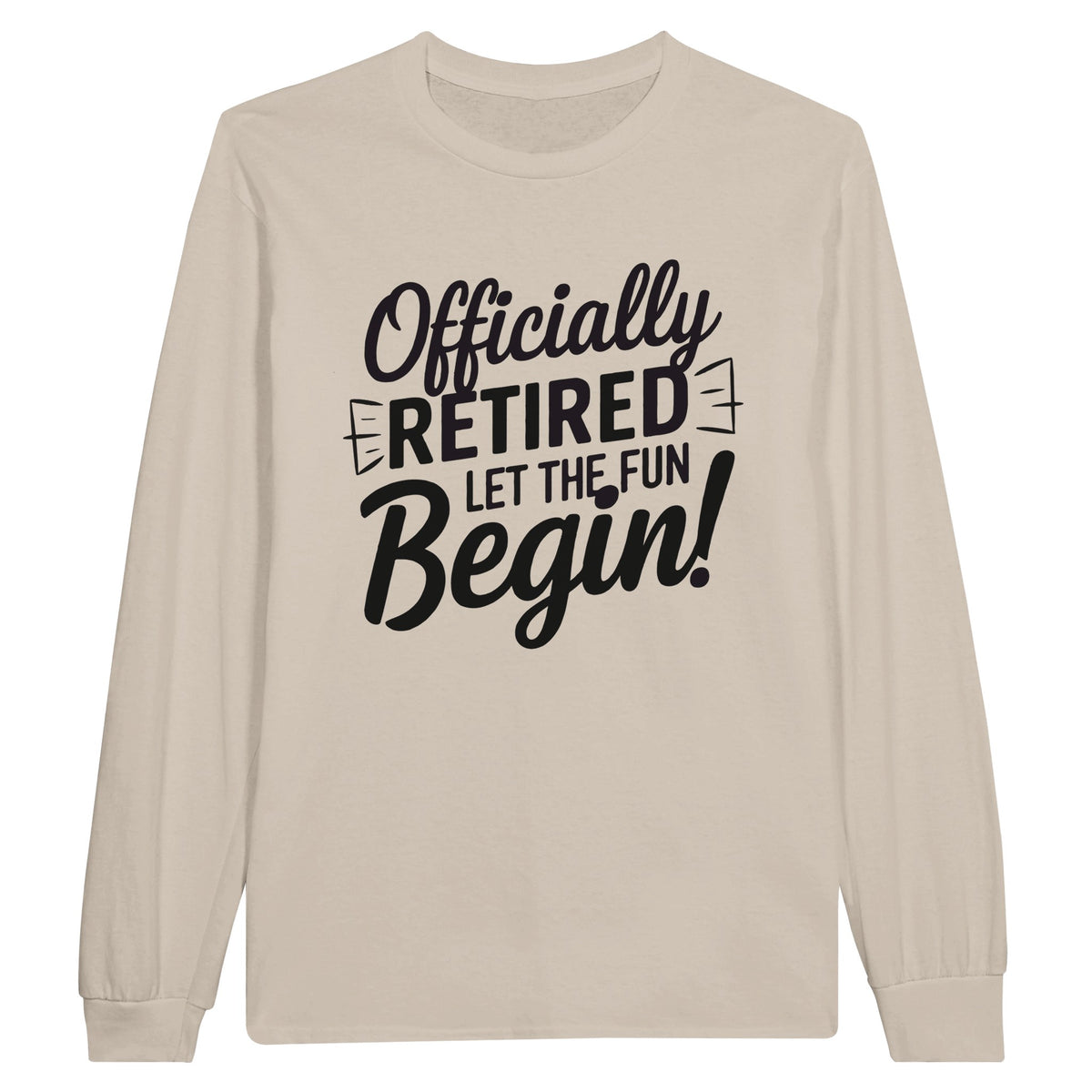 Officially Retired Long-sleeve Tee for Colleagues - Sand - Long Sleeves T-shirts
