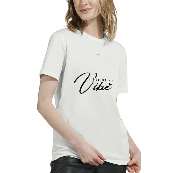 Own Your Aura - Empowering 'I DECIDE MY Vibe' Tee - - Print Material