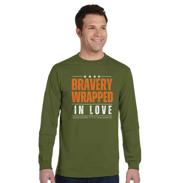 Embodying Bravery and Love - A Statement for the Strong-Hearted - Olive - T-Shirts