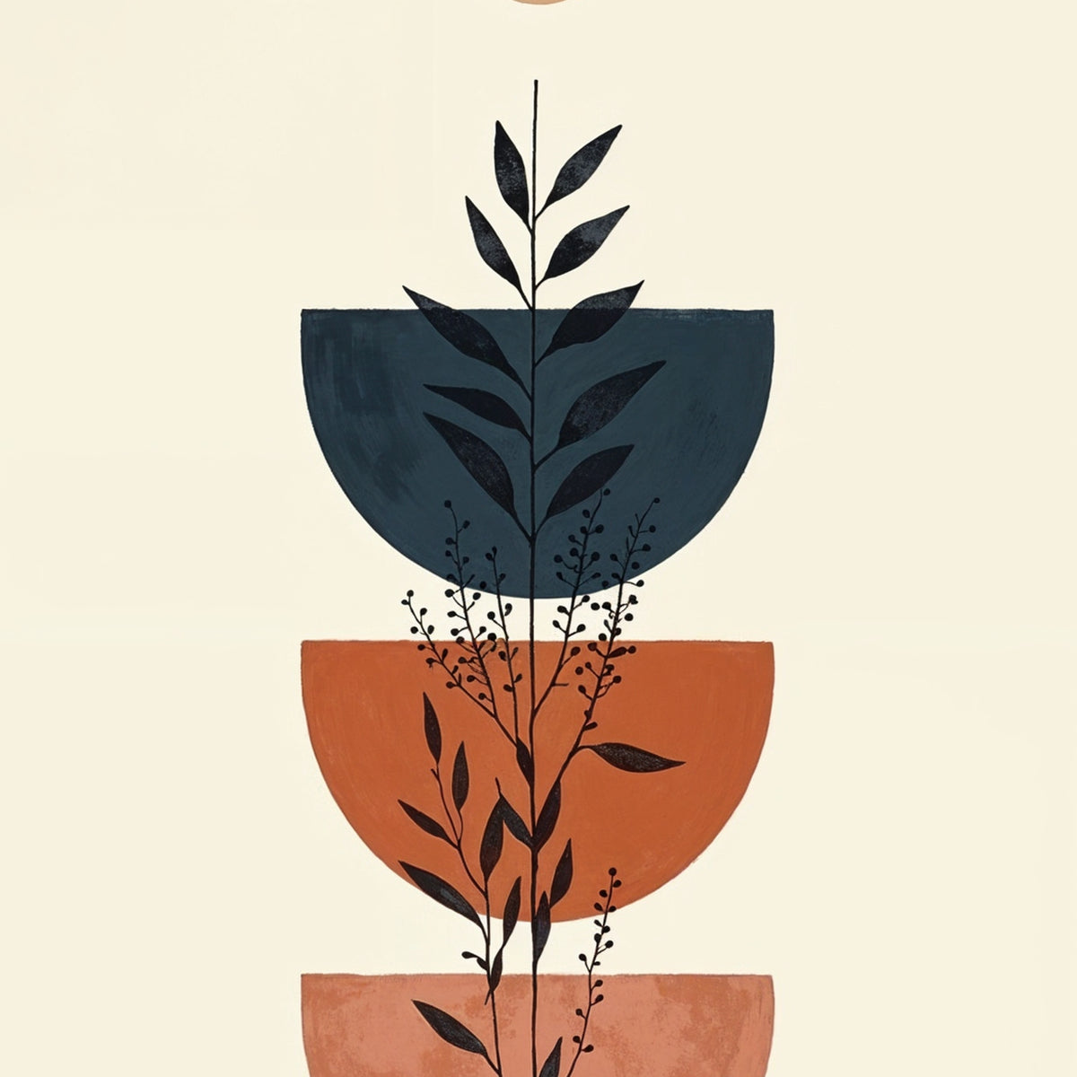 Modern Botanicals - Earthy Tones - - Framed Posters