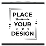 Stunning Art Display - Premium Customizable Poster - 50x50 cm 20x20″ Black wall hanger - Posters With Hanger