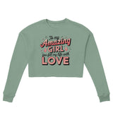 Daddy’s Girl - A Love That Lasts Cropped Sweatshirt - Dusty Blue - Sweatshirts