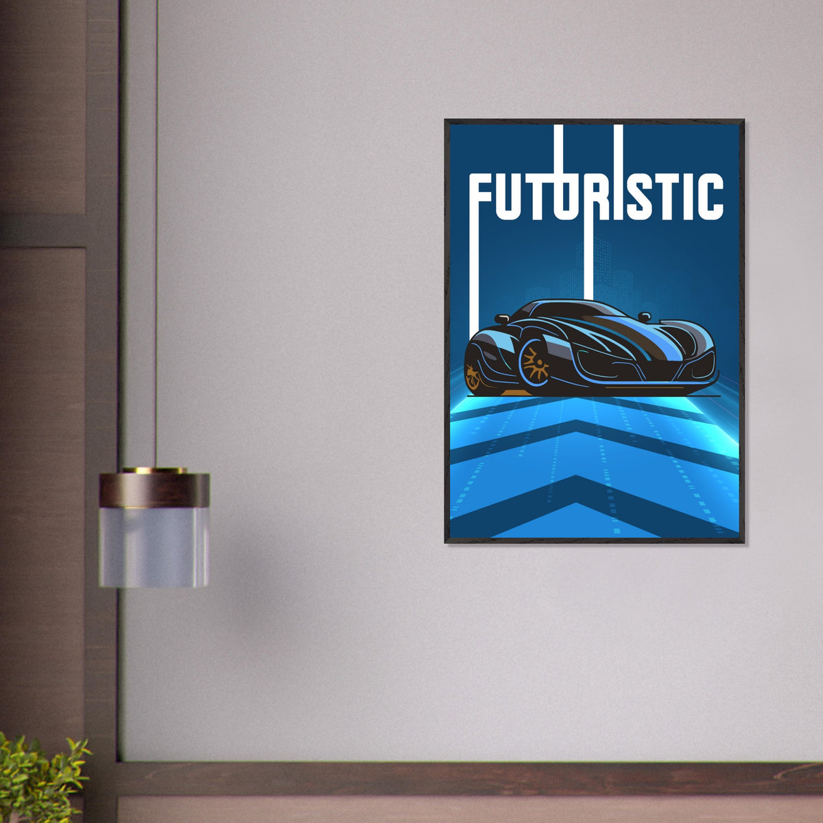 Futuristic Elegance - Premium Framed Poster - - Wooden Framed Posters