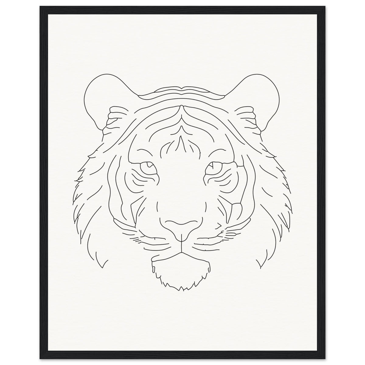 Majestic Lines - The Tiger's Gaze - - Wooden Framed Posters