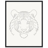 Majestic Lines - The Tiger's Gaze - - Wooden Framed Posters