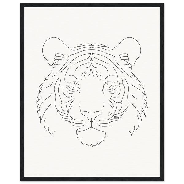 Majestic Lines - The Tiger's Gaze - - Wooden Framed Posters