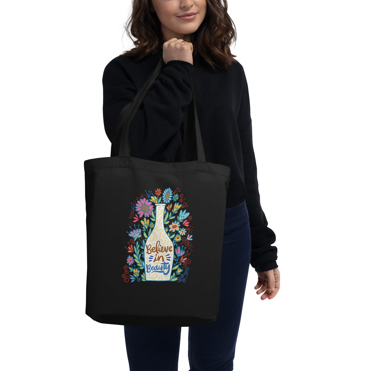 Believe in Beauty - Tote Bag of Inspired Elegance - - Tote Bags