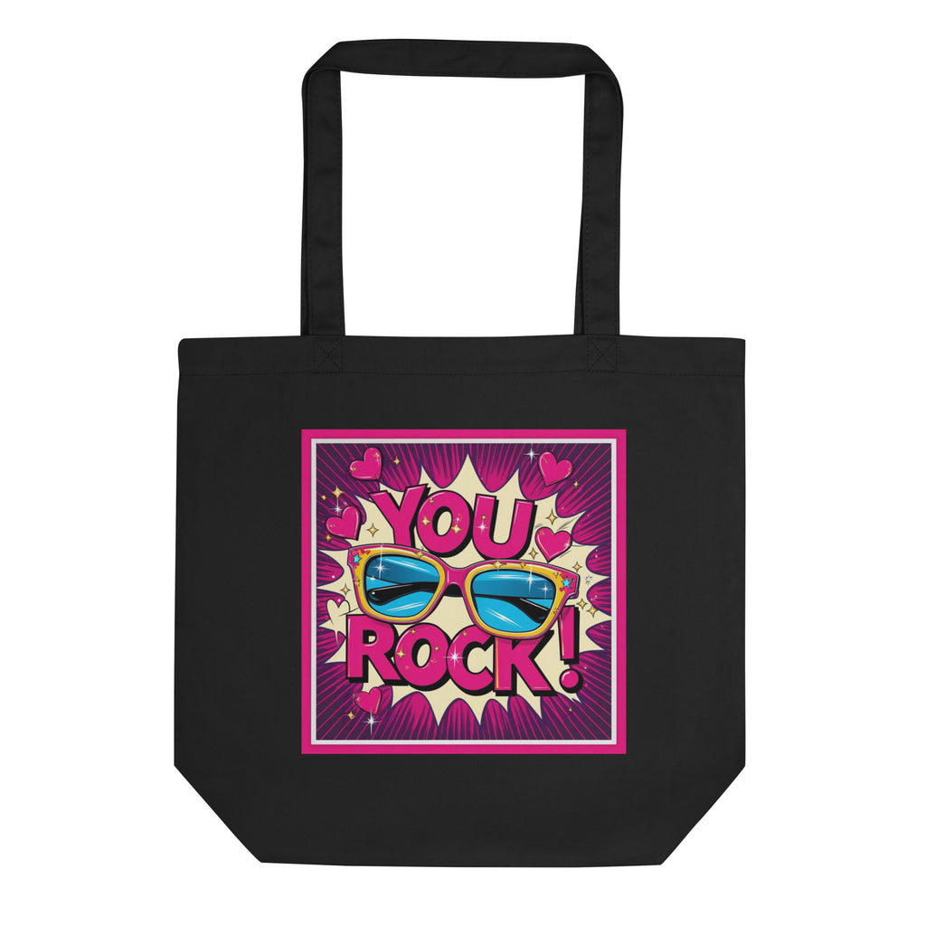 Pop-Art Vibes - You Rock Eco-Friendly Tote - Black - Tote Bags