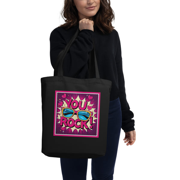 Pop-Art Vibes - You Rock Eco-Friendly Tote - - Tote Bags