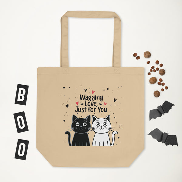 Eco-Friendly Tote Bag for Pet Lovers – Wagging Love Edition - - Tote Bags