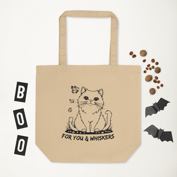 Whimsical Cat Lover’s Tote – For You & Whiskers - - Tote Bags