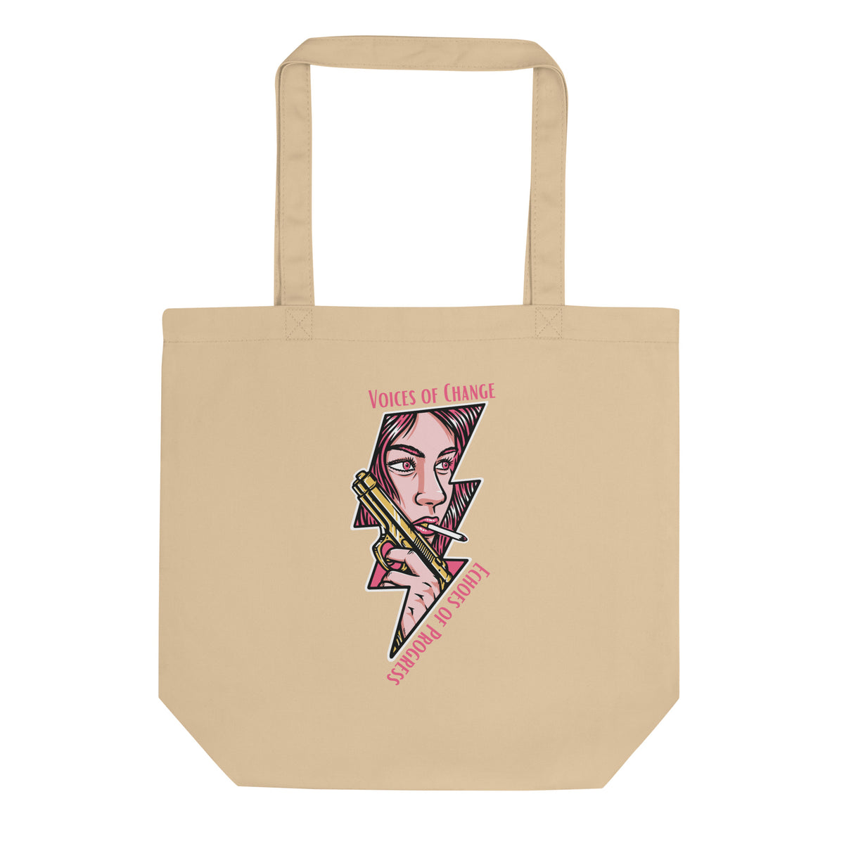 Revolutionary Art - Pink-Haired Muse Tote - - Tote Bags