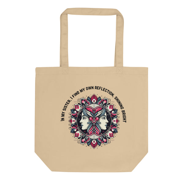 Symmetry and Soul - Artistic Floral Tote Bag - - Tote Bags