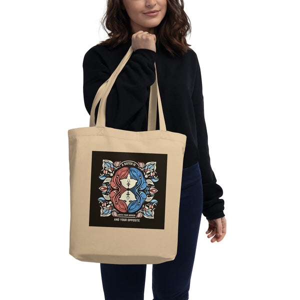 Bond of Sisters - Dual Faces Organic Tote - - Tote Bags