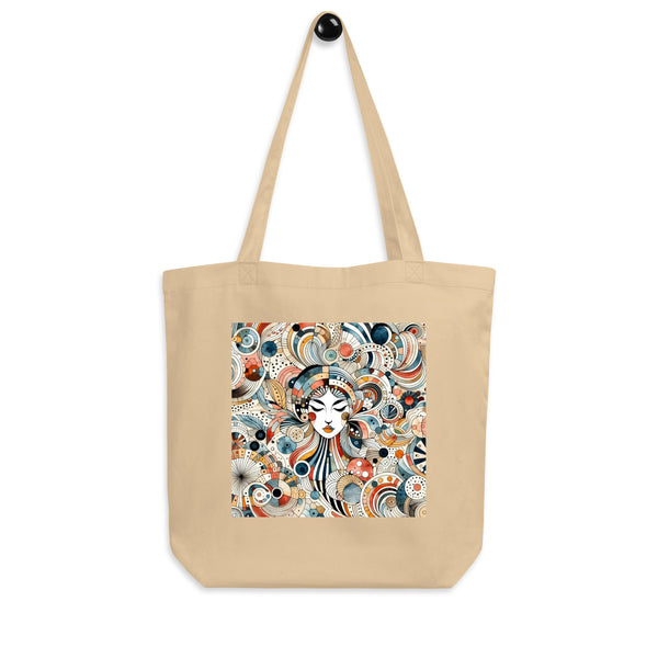 Abstract Serenity - Unique Art Tote for the Creative Soul - Oyster - Tote Bags