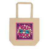 Pop-Art Vibes - You Rock Eco-Friendly Tote - Oyster - Tote Bags