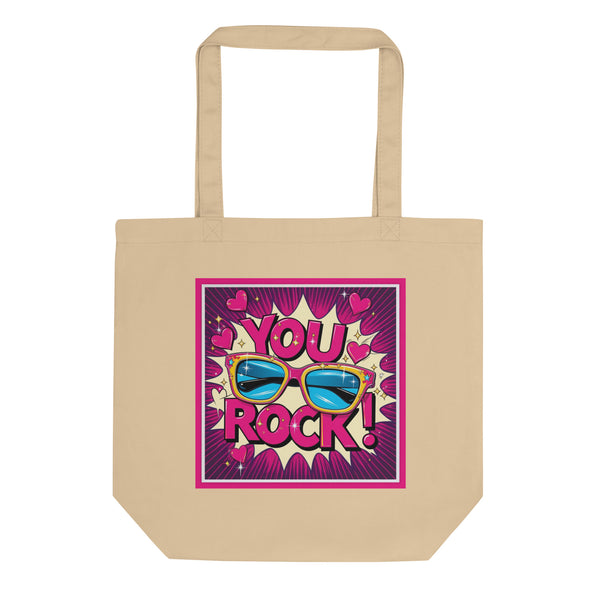 Pop-Art Vibes - You Rock Eco-Friendly Tote - Oyster - Tote Bags