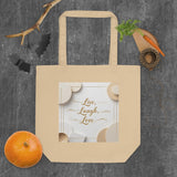 Timeless Elegance - Live, Laugh, Love Cotton Tote - - Tote Bags