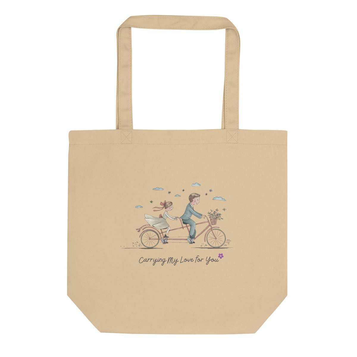 Romantic Tandem Bicycle Design Tote – A Perfect Gift for Her - Default Title - Tote Bags