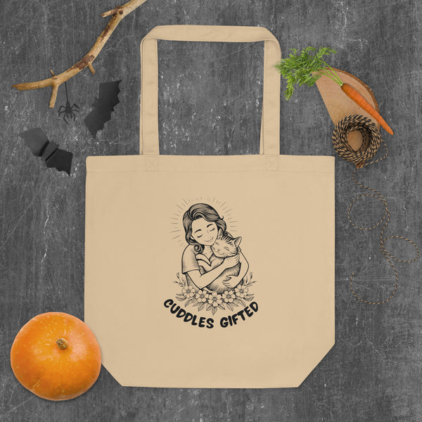 Eco-Friendly Tote for Pet Lovers – Cuddles Gifted Design - - Tote Bags