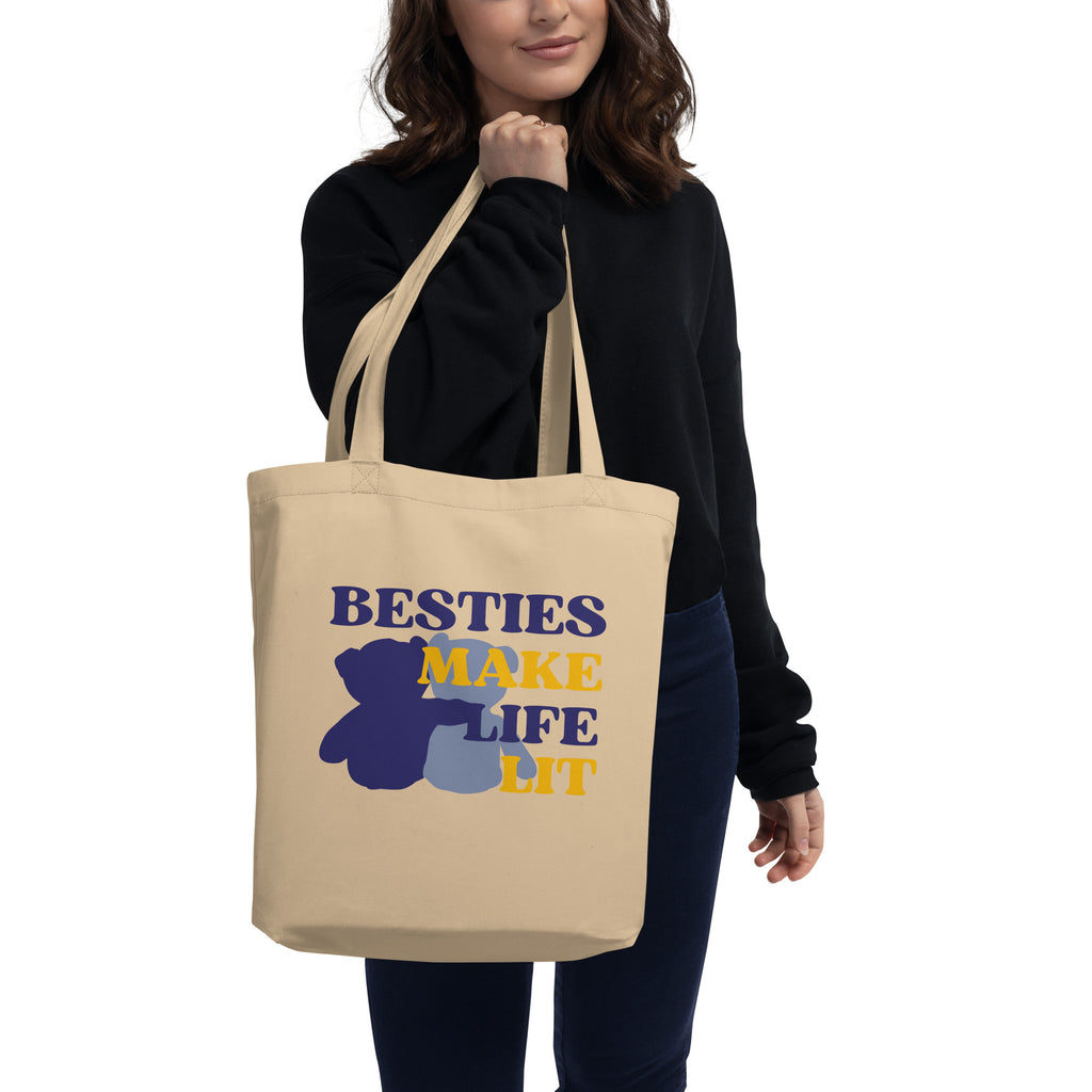 Besties Make Life Lit: A Tote for Bright Friendships - Default Title - Tote Bags