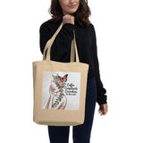 For the Office Queen – Eco Tote with Sass - Oyster - Tote Bags