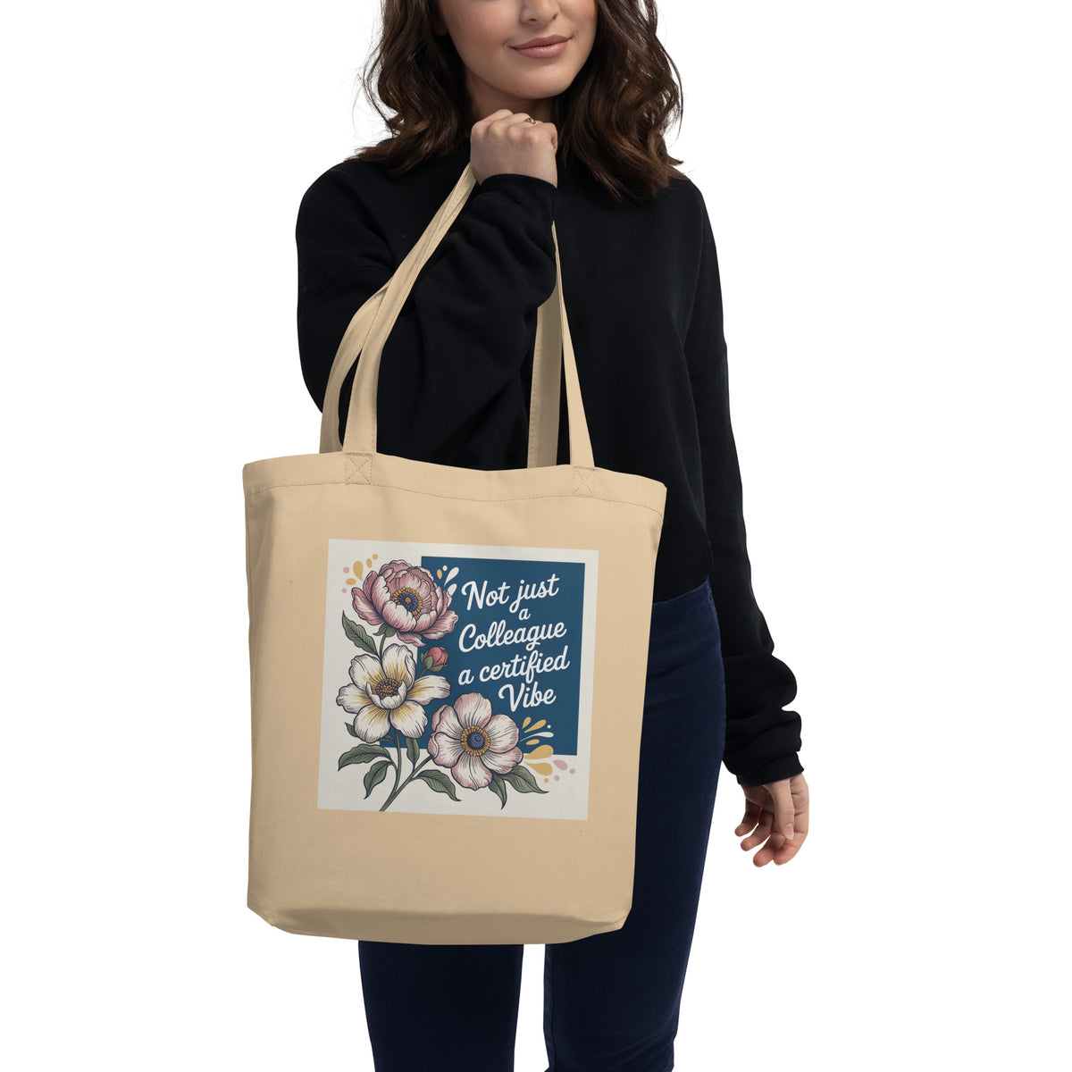 Colleague Vibes Only – Eco Tote Gift - Oyster - Tote Bags