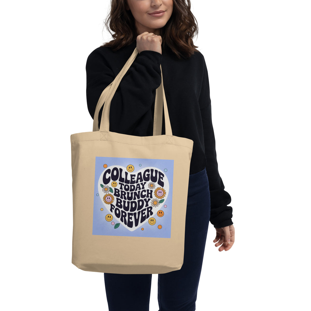 Brunch Buddy Forever – Eco Tote Gift Bag - Oyster - Tote Bags