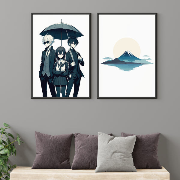 Under the Umbrella of Calm - 24x36 - Framed Posters