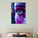Cyber Gaze - Neon Vision Framed Art - - Metal Framed Posters