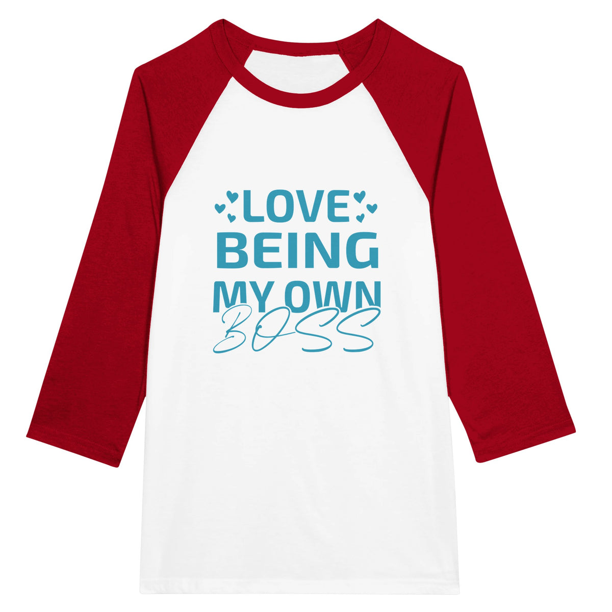 Embrace Independence - Love Being My Own Boss - White and Red - Long Sleeve T-shirts