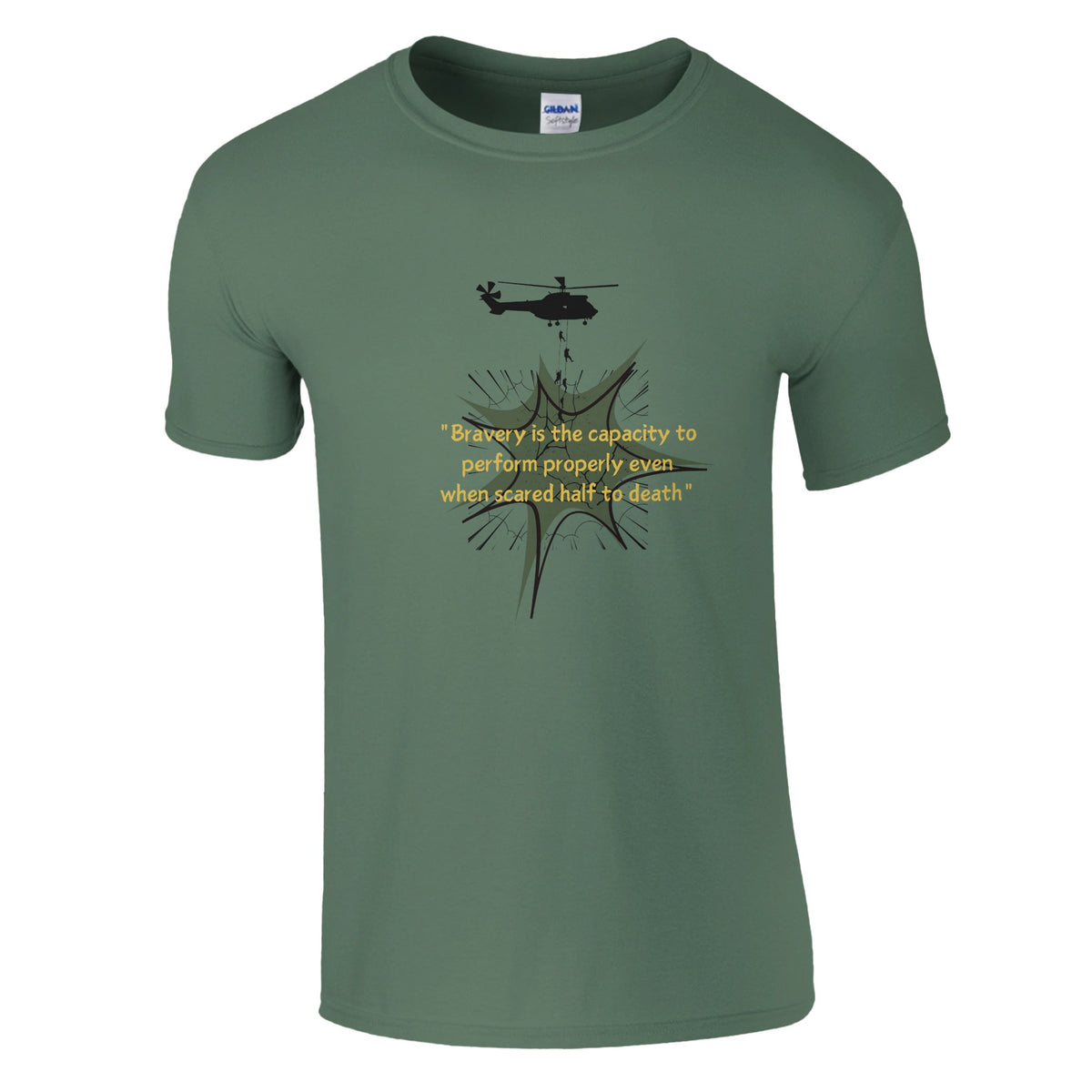 Bravery Defined - Inspirational Military Quote - Military Green - T-shirts