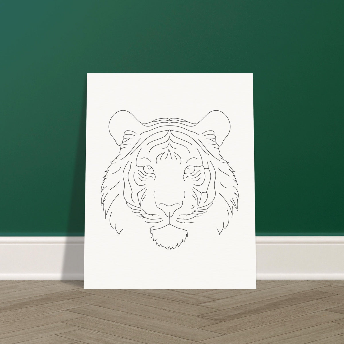 The Silent Majesty - Tiger Line Art Poster - - Posters