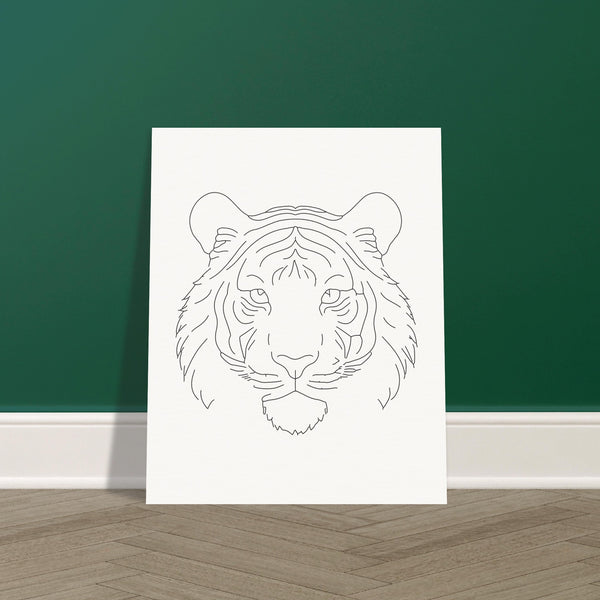 The Silent Majesty - Tiger Line Art Poster - - Posters