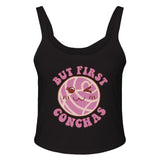 Concha Lover's Delight - But First, Conchas - solid blk blend - Tank Tops