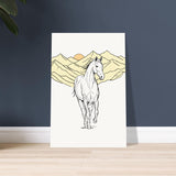 Majestic Freedom - Horse in Mountainous Landscape - 60x90 cm 24x36″ - Posters