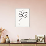 Simplicity in Bloom - Vintage-Inspired Floral Art - 45x60 cm 18x24″ White frame - Wooden Framed Posters