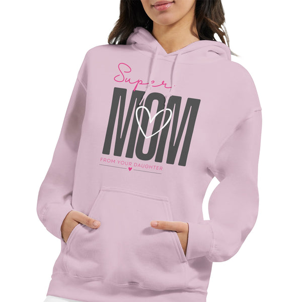 Cherished Cheers for MOM - From Daughter with Love - Light Pink - Hoodies