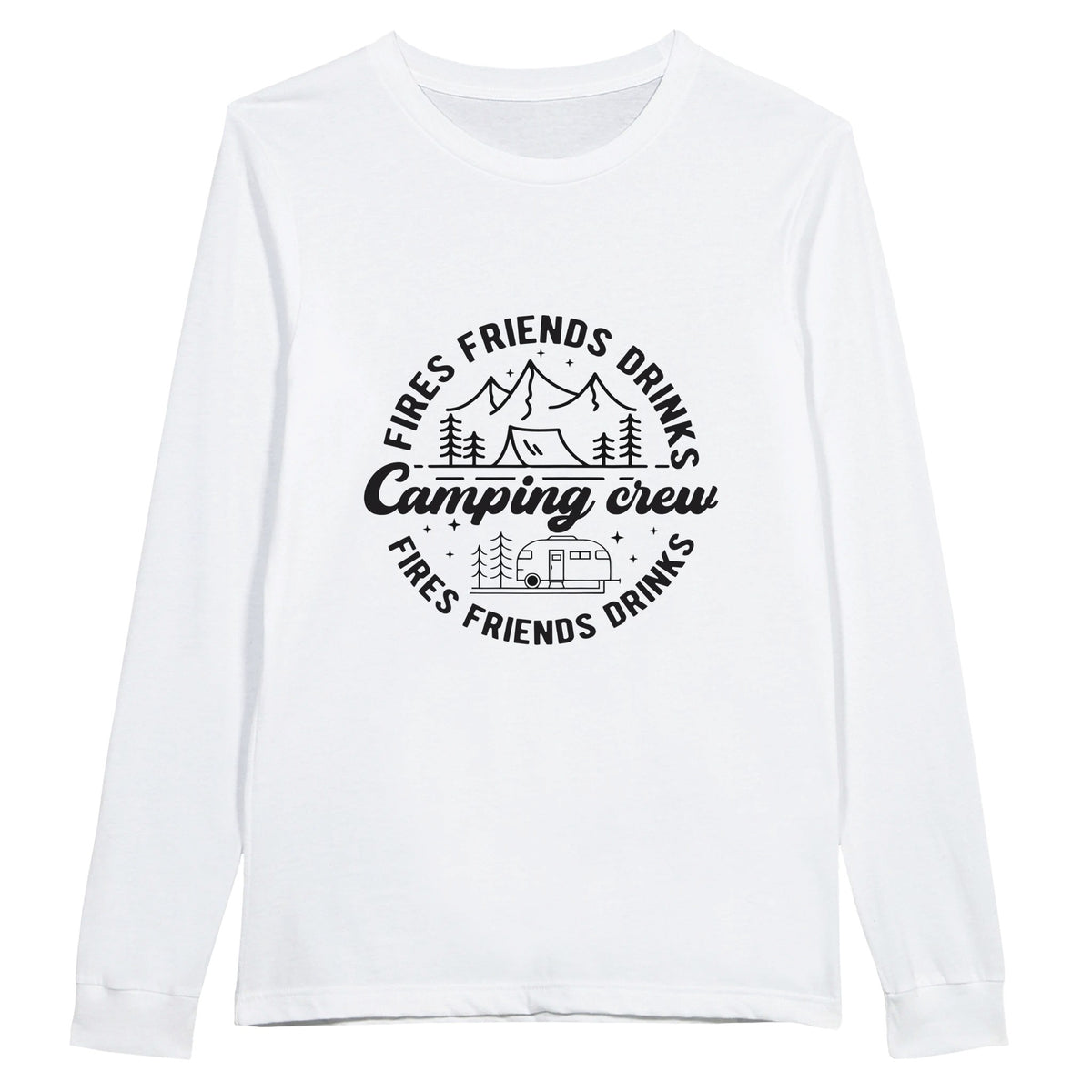 Embrace the Outdoors - Camping Crew Essential - White - Sweatshirts