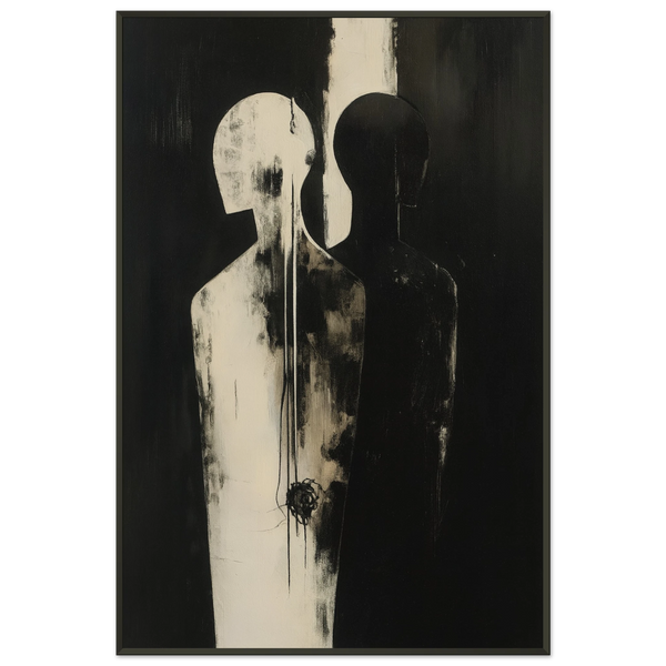 Black & White Silence – Metal Framed Poster - - Metal Framed Posters