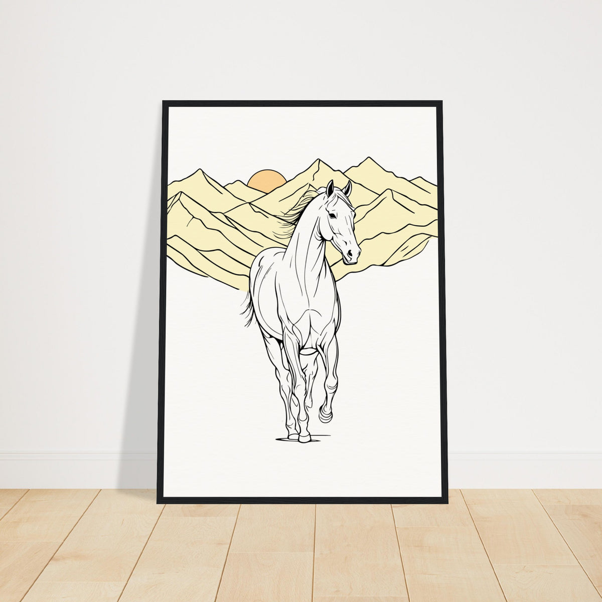 Mountain Majesty - The Spirit of the Wild - 50x70 cm 20x28″ Black frame - Wooden Framed Posters