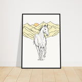 Mountain Majesty - The Spirit of the Wild - 50x70 cm 20x28″ Black frame - Wooden Framed Posters