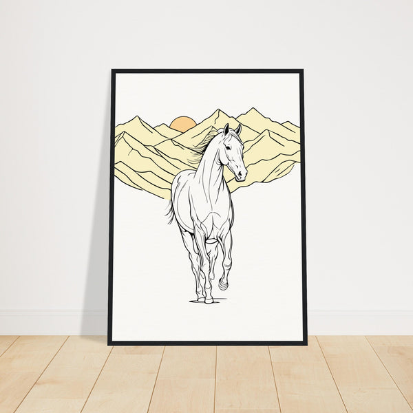 Mountain Majesty - The Spirit of the Wild - 50x70 cm 20x28″ Black frame - Wooden Framed Posters