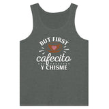 Coffee Chronicles - Begin Your Day with Chisme - Deep Heather - Tank Tops