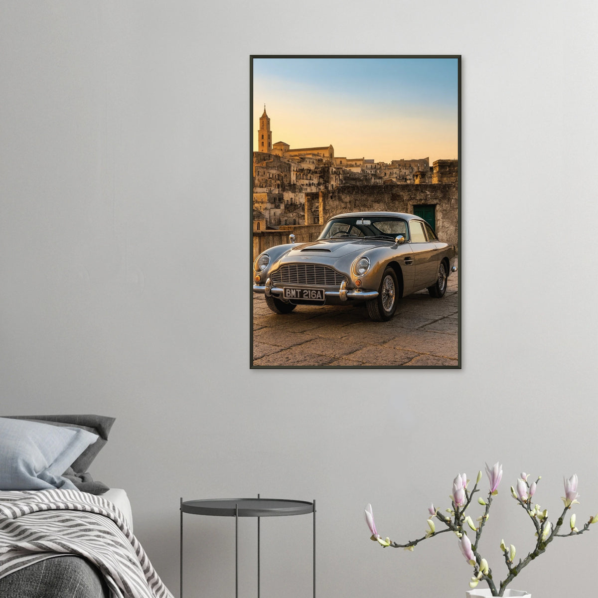 Vintage Car Metal Framed Poster – A Timeless Gift of Memory - - Metal Framed Posters