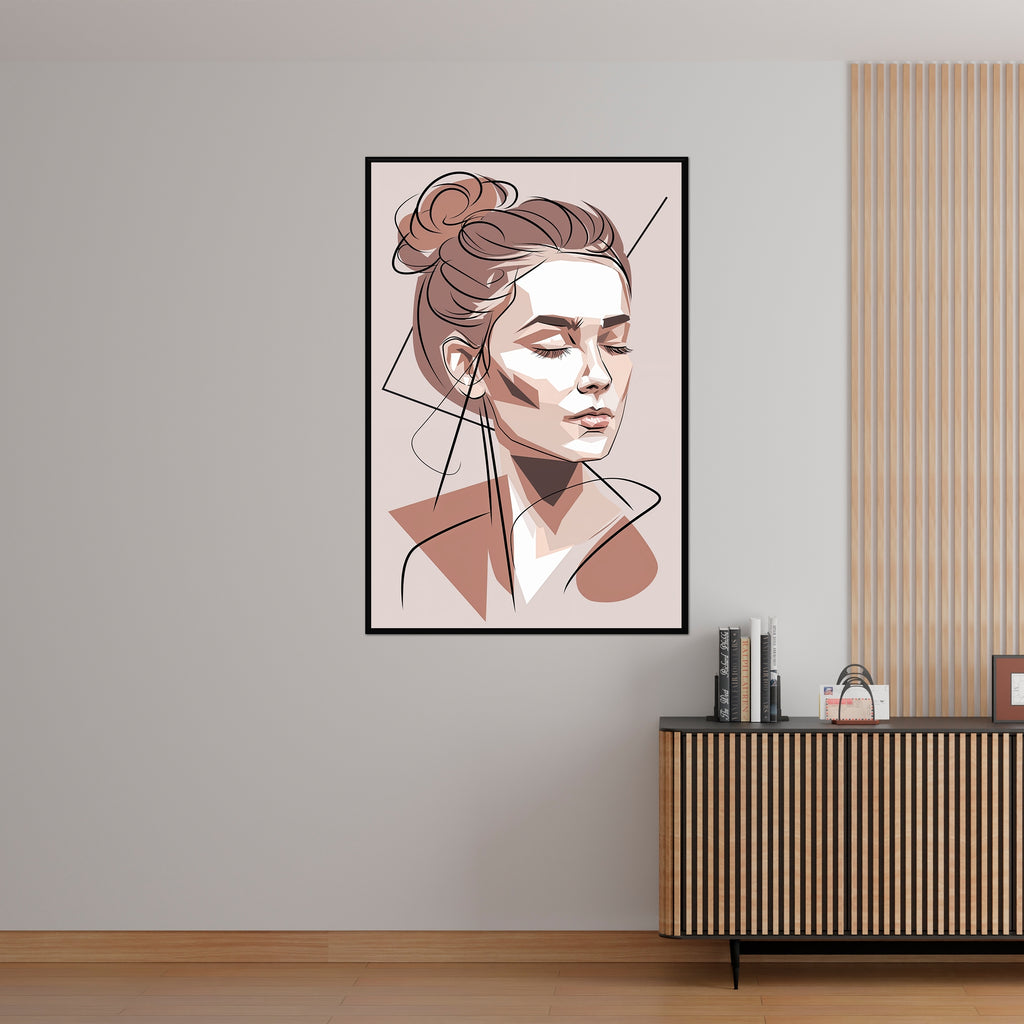 Tranquil in Lines and Shades - 16x24 - Framed Posters